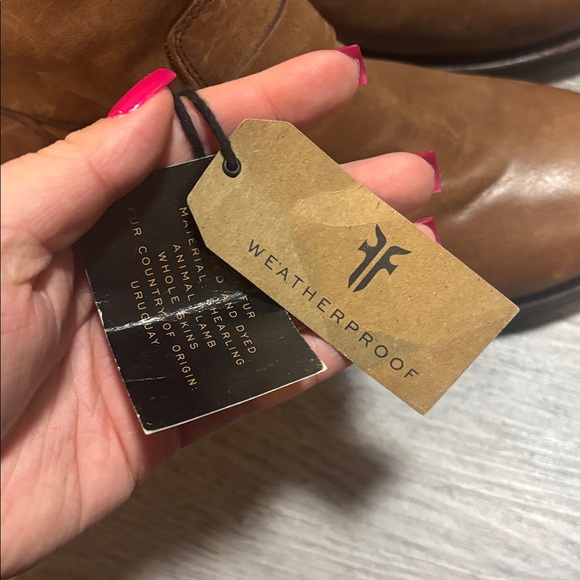 Frye Veronica Shearling & Leather Booties - Picture 3 of 9